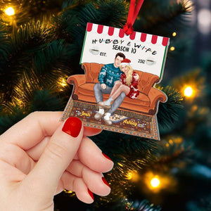 Hubby and wifey Season 10, Personalized Xmas Ornament, Gift For Movie Couples 01hthn011123pa - Ornament - GoDuckee