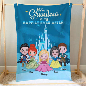 Being A [CUSTOM TITLE] Is My Happily Ever After, Gift For Family, Personalized Blanket, Prince And Princess Kid Blanket, Christmas Gift 01QHHN041123HA - Blanket - GoDuckee