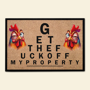 Personalized Funny Attitude Animal Doormat Collection, Get Off My Property 01qhpu241224 - Doormat - GoDuckee