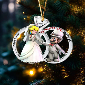 To The Next Level, Personalized Ornaments For Couple, Christmas Gift, Anniversary Gift Ideas 03QHHN131023 - Ornament - GoDuckee