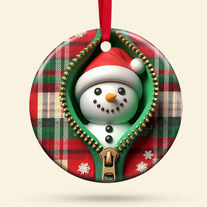 Santa Claus Snowman Gingerbread Ceramic Ornament 03xqtn290824 Christmas Gift - Ornament - GoDuckee