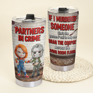Horror Friends 20oz Tumbler - Personalized Gifts For Besties 03OHPU100725 - Tumbler Cup - GoDuckee