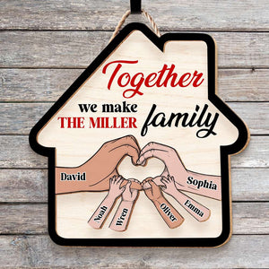 Personalized Gifts For Mom Wood Sign Together We Make Family - Wood Signs - GoDuckee