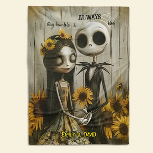 Personalized Halloween Gifts For Couple Blanket 85acpu290824 - Blanket - GoDuckee