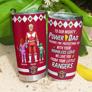 Personalized Gifts For Dad Tumbler Mighty Power Dad 01hthn060324hh - Tumbler Cups - GoDuckee