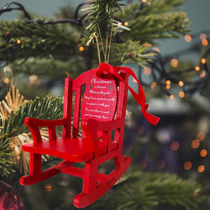 Christmas In Heaven Memorial Ornament 03HUXX060924 Wooden Rocking Chair Ornament For Christmas In Heaven - - GoDuckee