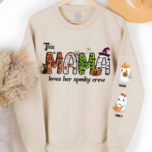 This Mama Loves Her Spooky Crew Personalized 3D Shirt, Gift For Mom - AOP Products - GoDuckee