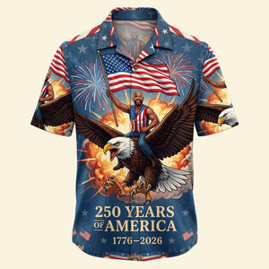 Custom Photo Free Ride With American Eagle Hawaiian Shirt, Personalized Gifts For Patriots 04qhtn300526 - Hawaiian Shirts - GoDuckee