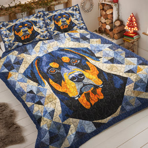 Rottweilers Dog Christmas Quilt Bed Set Gifts For Dog Lovers 01HUDT081124 - Blanket - GoDuckee