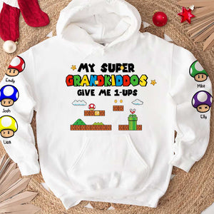 My Super Grandkids Give Me 1-Ups, Gift For Family, Personalized Shirt, Game Kids Shirt 02QHHN300923 - AOP Products - GoDuckee