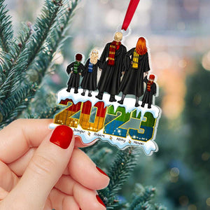 Gift For Family, Personalized Acrylic Ornament, Wizard Family Ornament, Christmas Gift 07NAHN211123TM - Ornament - GoDuckee