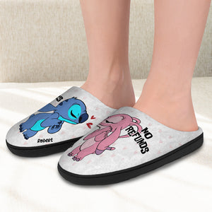 I'm Yours, No Refunds, Couple Gift, Personslized Home Slippers, Alien Couple Slippers, Christmas Gift 03QHHN241023 - Shoes - GoDuckee