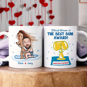 Official Winner Of The Best Bum Award, Couple Gift, Personalized Mug, Naughty Couple Mug - Coffee Mug - GoDuckee