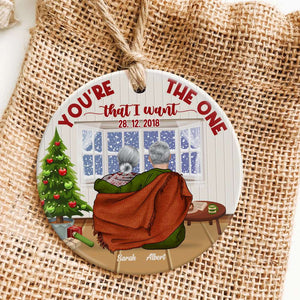 You're The One That I Want, Gift For Couple, Personalized Ornament, Christmas Couple Ornament, Couple Gift - Ornament - GoDuckee
