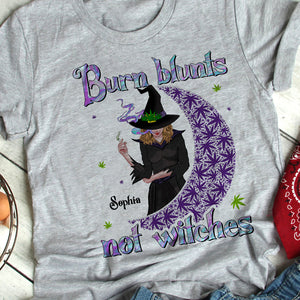 Burn Blunts Not Witches Personalized Smoking Weed Shirt, Gift For Witch Lover - Shirts - GoDuckee