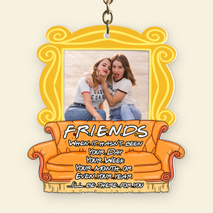 Custom Photo Gift For Friends Keychain, Besties Will Always Be There For You 03qhpu131224 - Keychains - GoDuckee