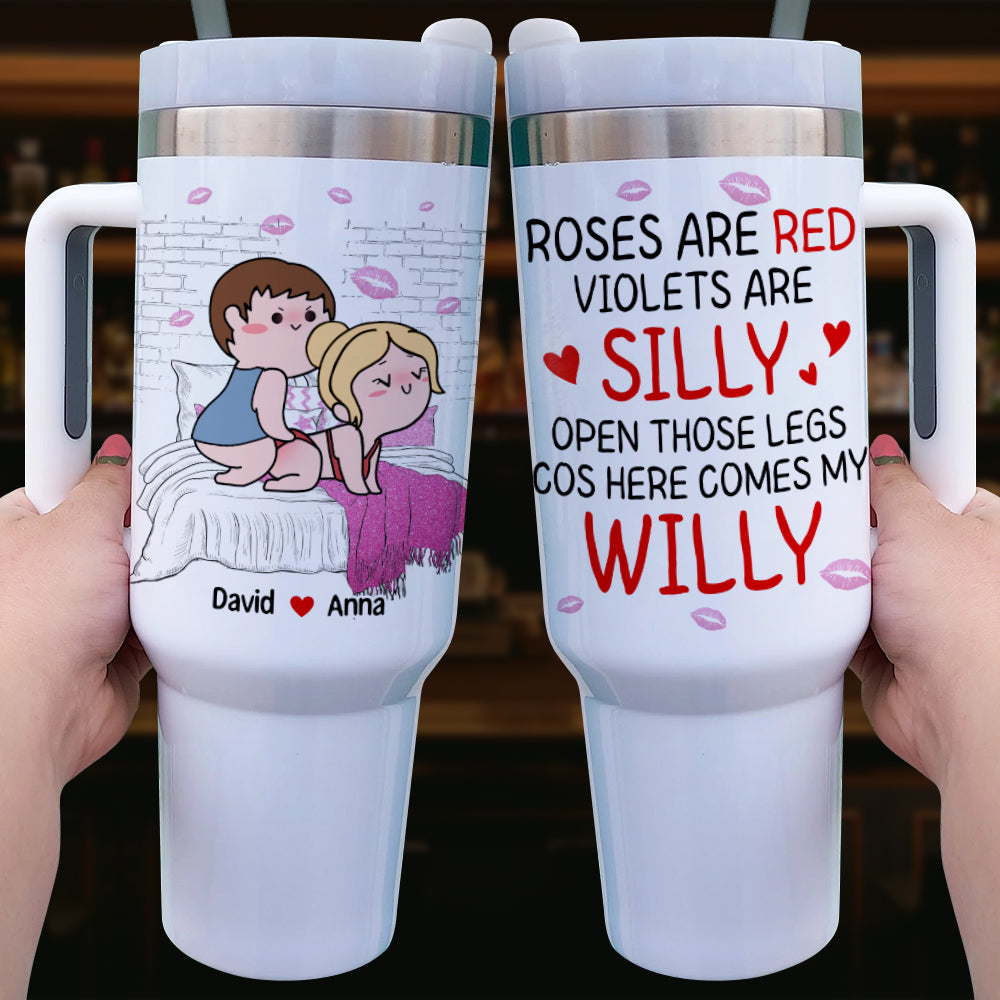 Personalized Gifts For Girlfriend Tumbler Cos Here Comes My Willy - Tumbler Cups - GoDuckee