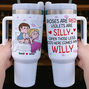 Personalized Gifts For Girlfriend Tumbler Cos Here Comes My Willy - Tumbler Cups - GoDuckee