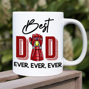 Best Dad Ever, Gift For Dad, Personalized Mug, Dad Fist Mug, Father's Day Gift 01DNHN230523HA - Coffee Mug - GoDuckee