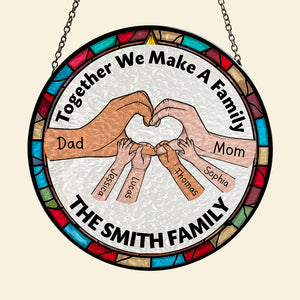 Personalized Gifts For Family Stained Glass 01KADT090824 - Ornament - GoDuckee