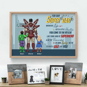 Gift For Dad, Personalized Poster, Dad And Kids Poster, Father's Day Gift 03HUHN190523TM - Poster & Canvas - GoDuckee