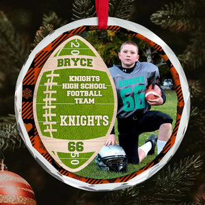 Custom Photo Gifts For Football Player Christmas Ornament 04ACDT191024 - Ornament - GoDuckee