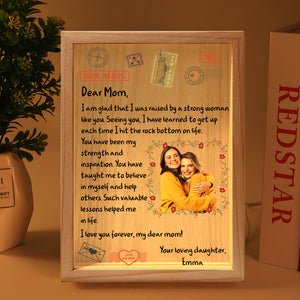 Custom Photo Gifts For Mom Light Box Frame I Love You Forever My Dear Mom - Canvas Print - GoDuckee