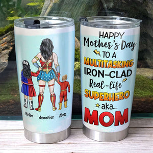 Gift For Mom, Personalized Tumbler, Mom And Kids Tumbler, Mother's Day Gift 07HUHN290323TM - Tumbler Cup - GoDuckee