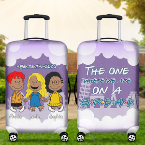 Personalized Gifts For Friends Luggage Cover, Besties Upcoming Trip 03QHLU241224HH - Luggage Covers - GoDuckee