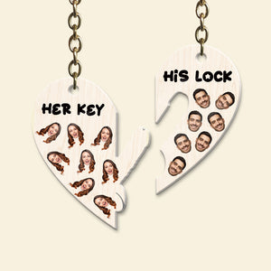 Personalized Gifts For Couple Keychains Her Key His Lock - Keychains - GoDuckee