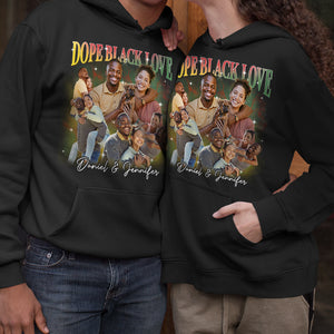 Dope Black Love, Couple Gift, Personalized Shirt, Black Couple Custom Photo Shirt - Shirts - GoDuckee