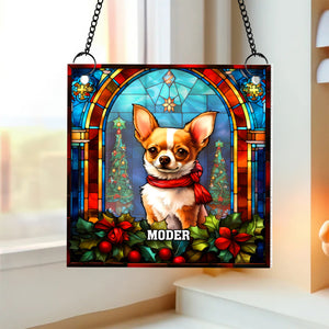 Personalized Gifts For Dog Lovers Suncatcher Ornament 05hutn090924 Chihuahua - Ornament - GoDuckee