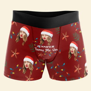 Custom Photo Gifts For Couple Boxer Briefs Christmas 04XQMH110924 - Boxer Briefs - GoDuckee