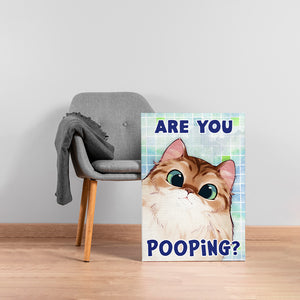 Personalized Gifts For Cat Lovers Canvas Print 03hupu050824 Funny Cats Bathroom Art - Poster & Canvas - GoDuckee