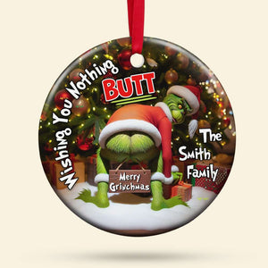 Personalized Gifts For Family, Ceramic Ornament 01HUDT240724 Naughty Ornament - Ornament - GoDuckee