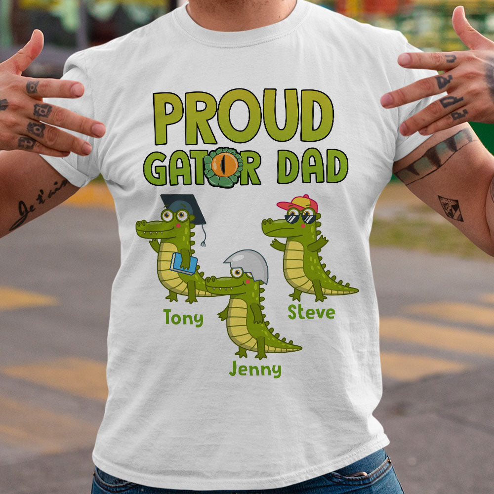 Proud Gator Dad Personalized Shirt, Gift For Dad - Shirts - GoDuckee