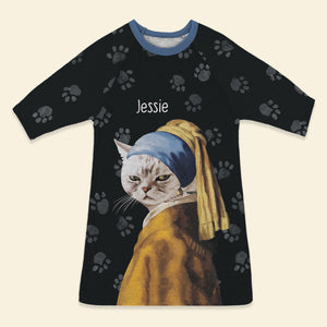 Custom Photo Gifts For Cat Lovers Raglan Dress Lady Cat 02HUDT190124 - 3D Shirts - GoDuckee
