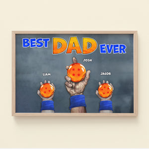 Personalized Gifts For Dad Canvas Print Best Dad Ever 02QHPU040424 - Canvas Print - GoDuckee