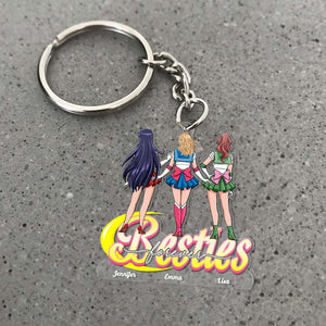 Personalized Gifts For Friends Keychain Besties Forever 01QHHN200224HH - Keychains - GoDuckee