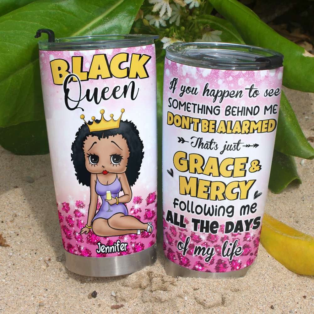 Black Queen, Personalized Tumbler, Black Girl Tumbler, Black Girl Gift 04HTHN020823HH - Tumbler Cup - GoDuckee