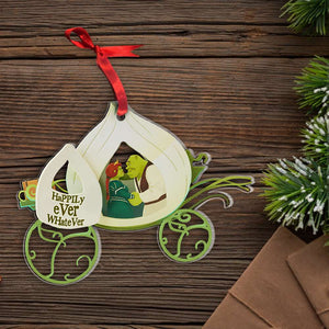 Happily Ever Whatever, Couple Gift, Personalized Acrylic Ornament, Green Couple Ornament, Christmas Gift 04QHHN211023 - Ornament1 - GoDuckee