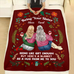 Being Your Sister, Personalized Blanket, Gift For Sisters - Blanket - GoDuckee