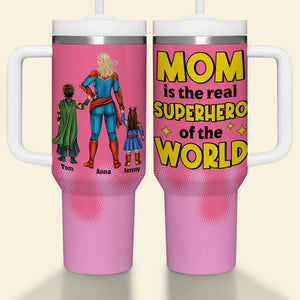 Personalized Gifts For Mom Tumbler Mom Is The Real Superhero Of The World 05totn080324pa - Tumbler Cups - GoDuckee