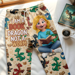 Book Dragon Pajama Pants - Personalized Gifts For Book Lovers 05naqn171225 - Pajama Pant - GoDuckee