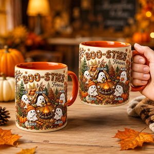 Boo-Sties Forever Fall Camping Coffee Mug - Personalized Gift For Besties 01TODT190826 - Coffee Mug - GoDuckee