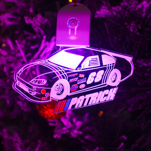 Personalized Led Acrylic Custom Shape Ornament, Christmas Gift For Racers - Ornament - GoDuckee