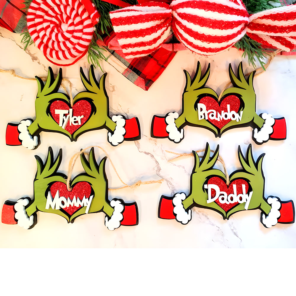 Christmas Ornament-Personalized Wood Ornament -Gift For Family- Christmas Gift- PW-2LWORM-02acqn210923 - Ornament - GoDuckee