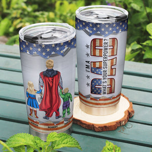 Family Dad Superpower, Gift For Father's Day, 08DNQN270423TM Personalized Family Tumbler - Tumbler Cup - GoDuckee