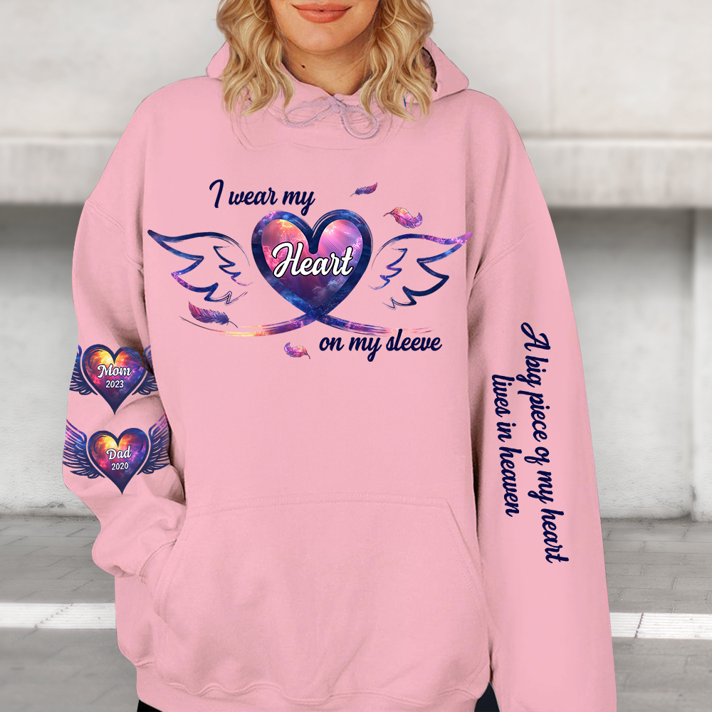 Personalized Memorial 3D Shirt 03xqpu050225 Wear My Heart On My Sleeve - AOP Products - GoDuckee