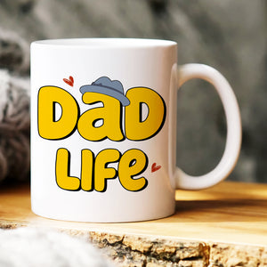 Dad Life, Gift For Dad, Personalized Mug, Dad And Kid Mug, Father's Day Gift 05DNHN050523 - Coffee Mug - GoDuckee